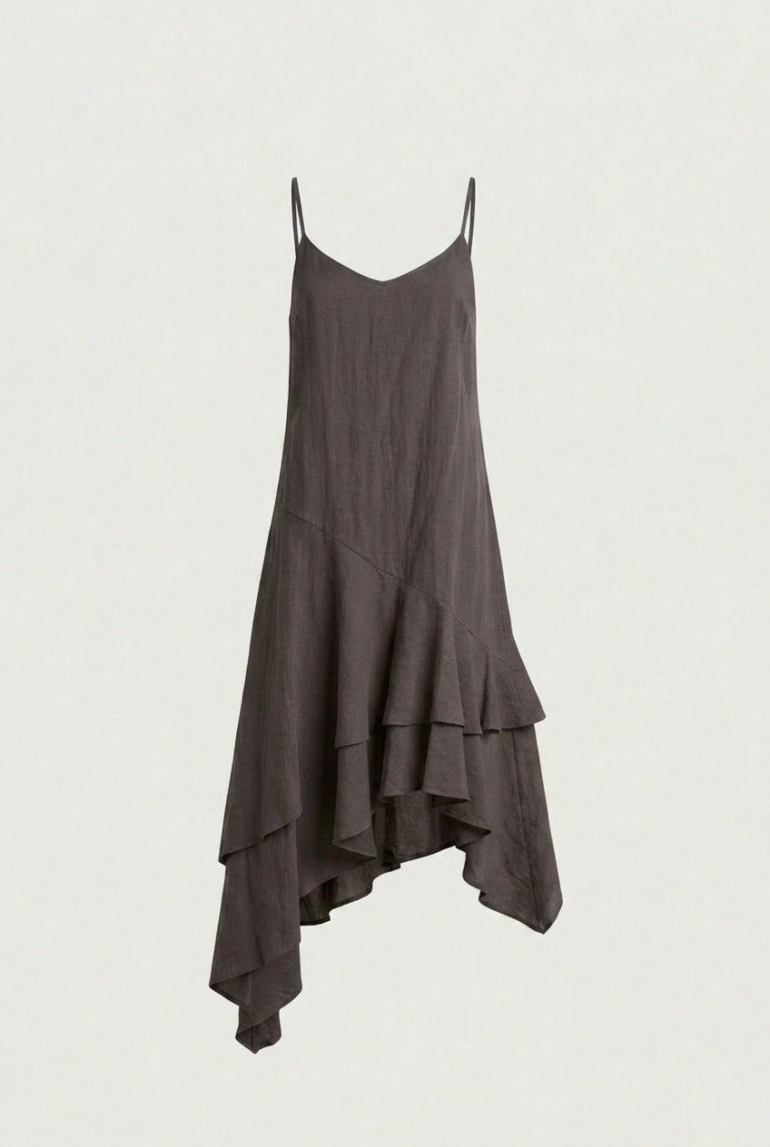TIERED RUFFLE CAMI DRESS