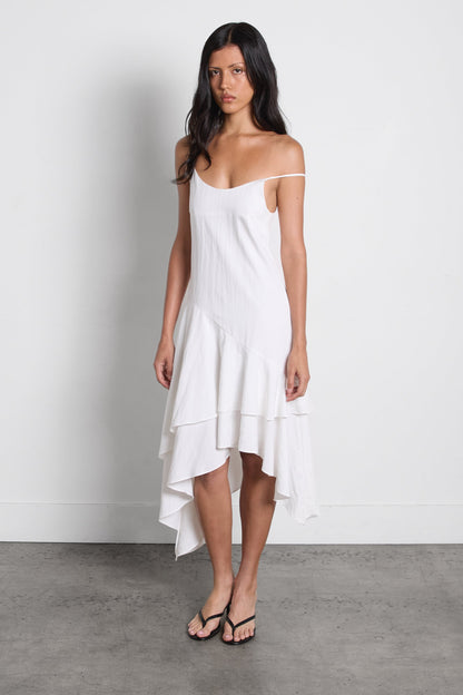 TIERED RUFFLE CAMI DRESS