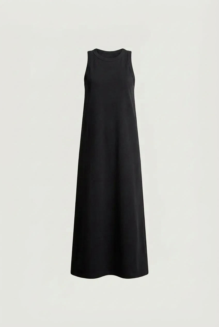 RIBBED COLUMN TANK MAXI DRESS