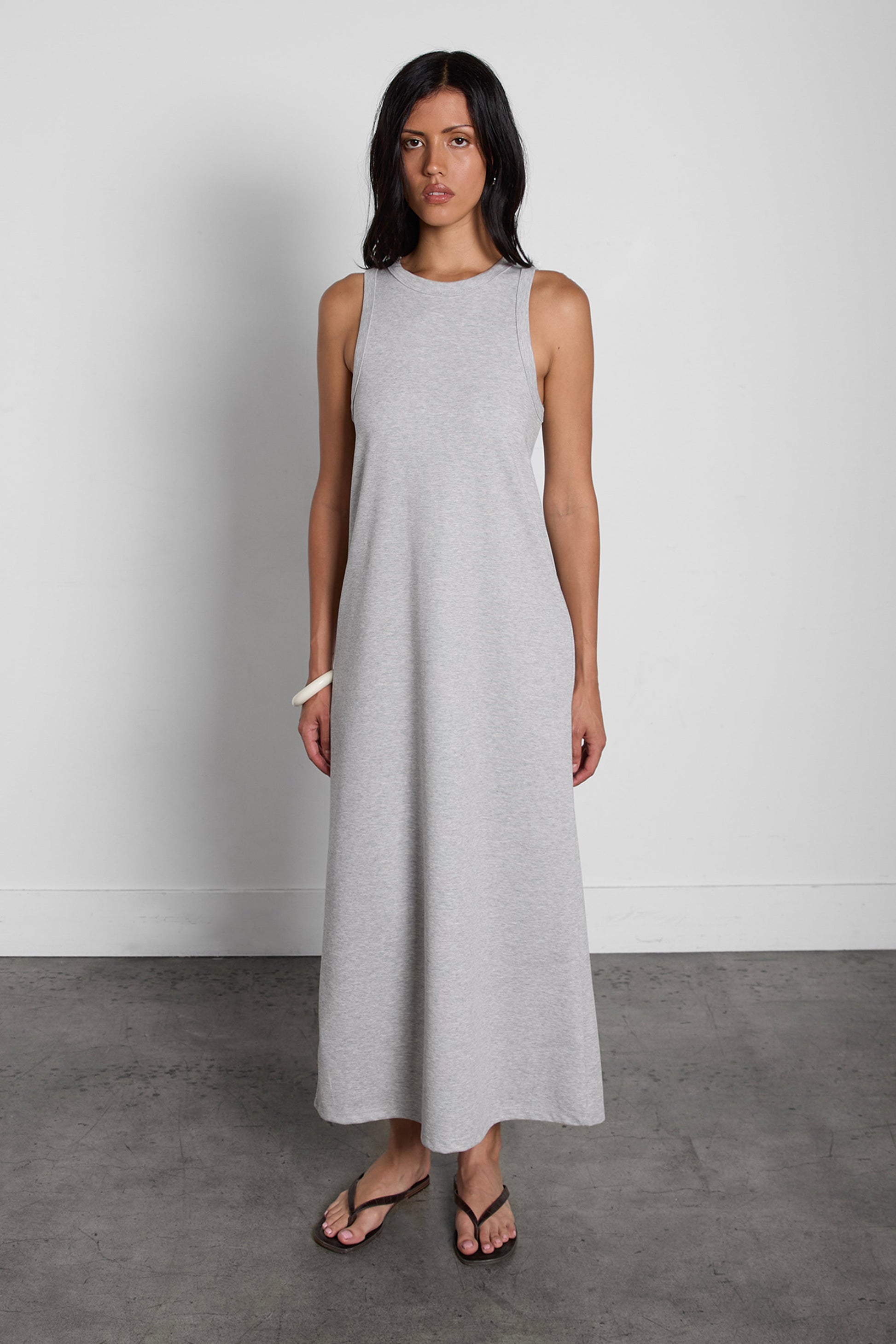 RIBBED COLUMN TANK MAXI DRESS