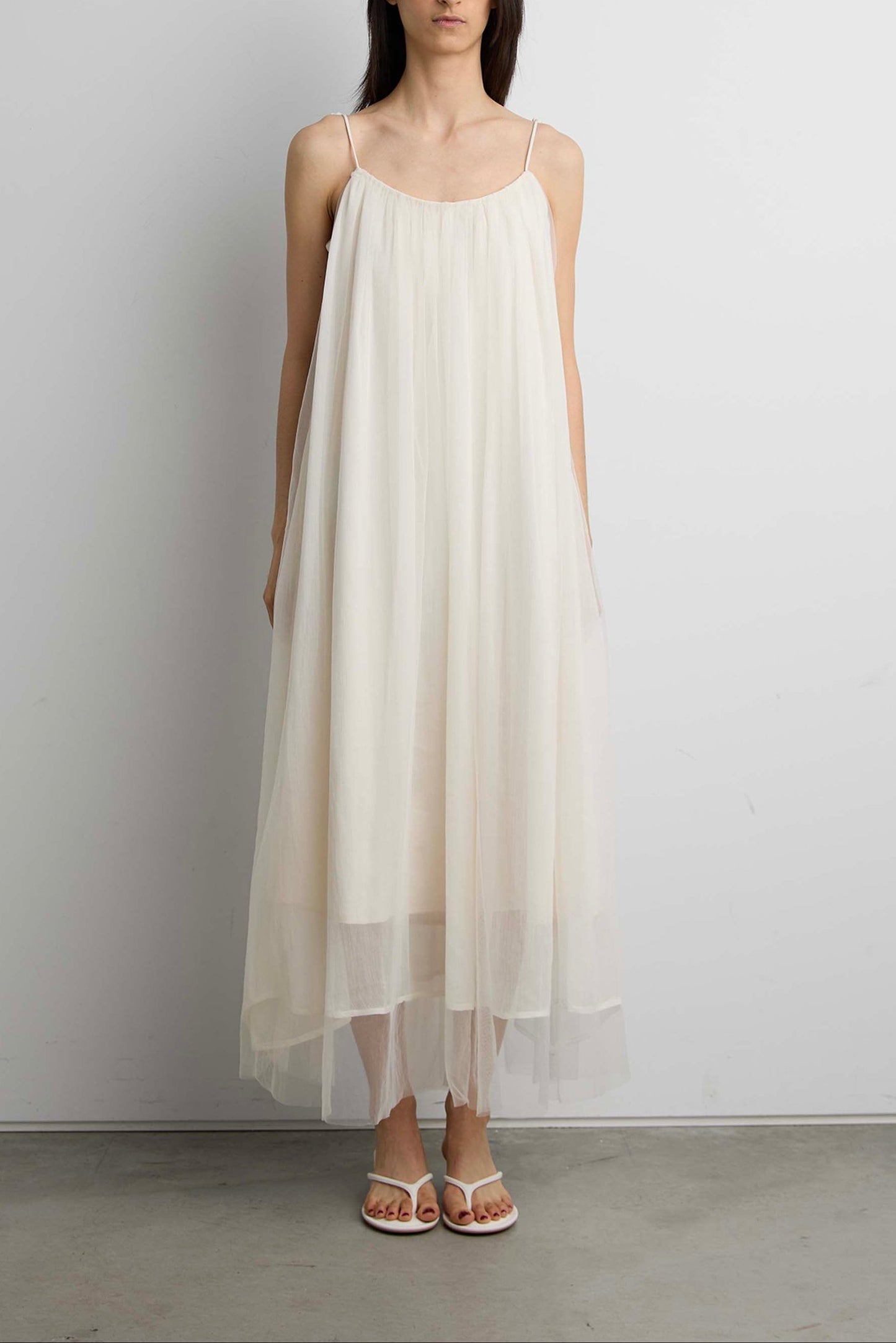 SHEER FLOWY MAXI DRESS
