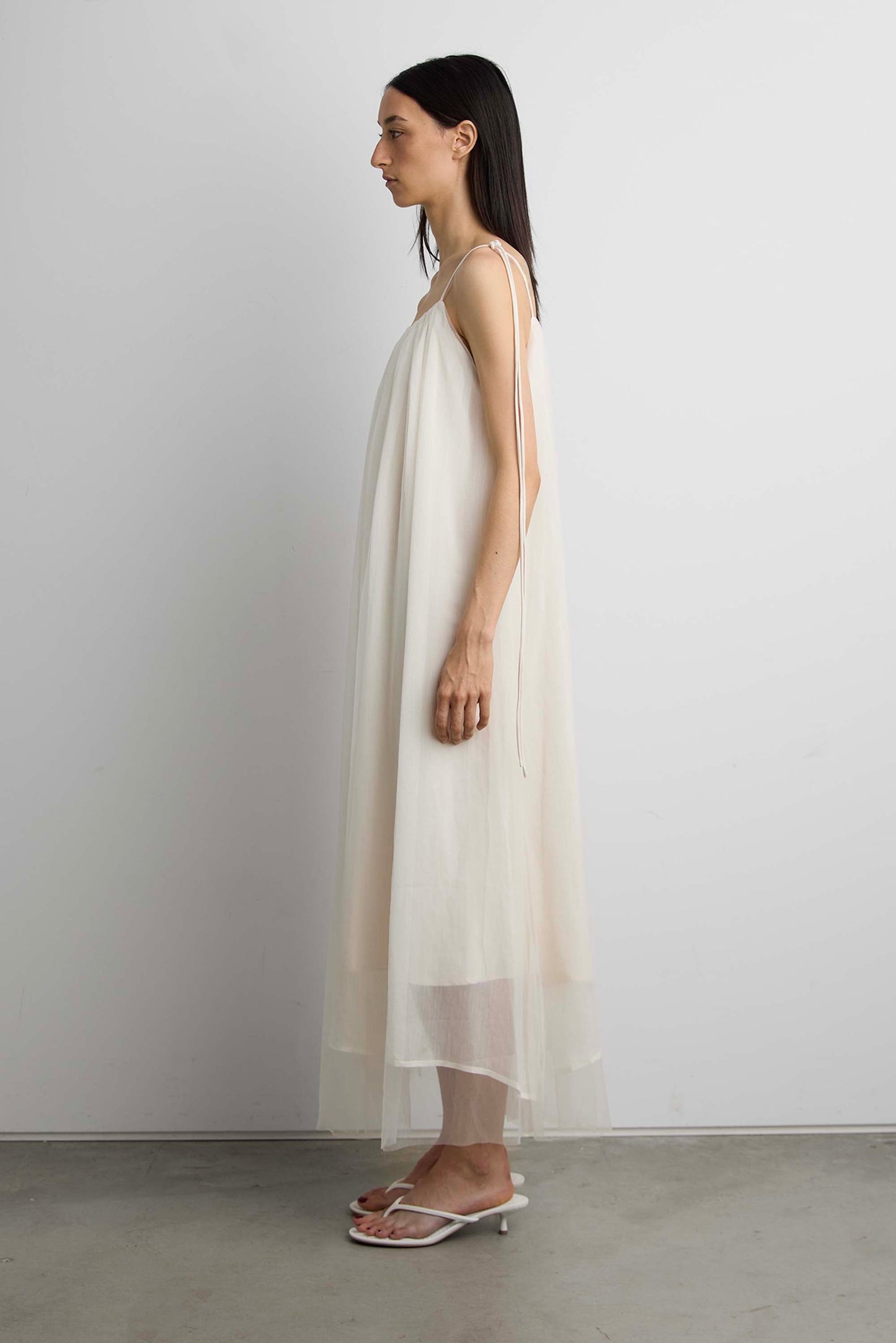 SHEER FLOWY MAXI DRESS