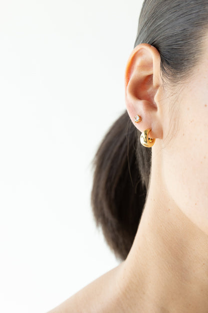 CRESCENT STUD EARRING SET