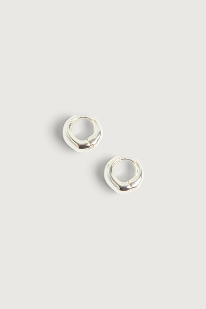CRESCENT HUGGIE HOOP EARRINGS