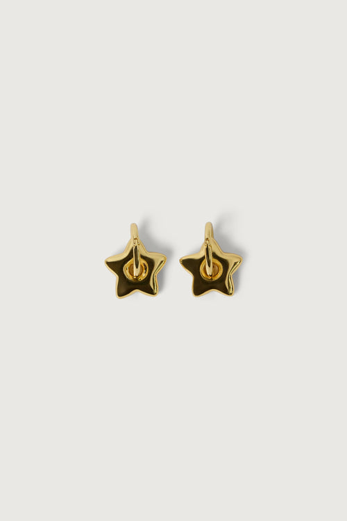 STAR PENDANT HOOP EARRINGS