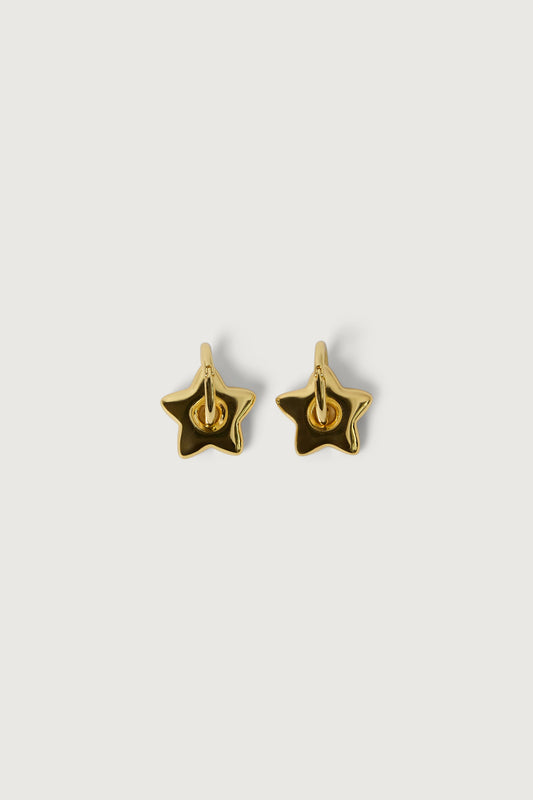 STAR PENDANT HOOP EARRINGS