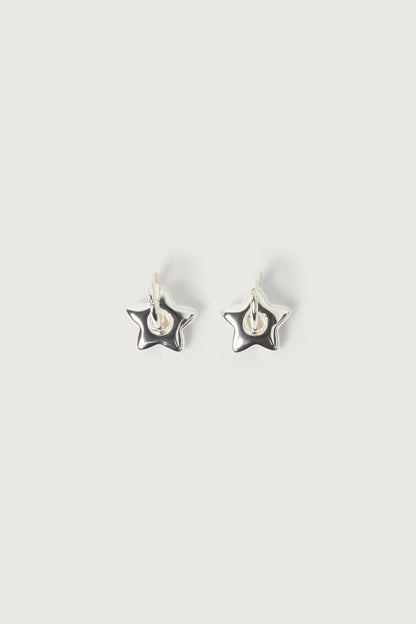 STAR PENDANT HOOP EARRINGS