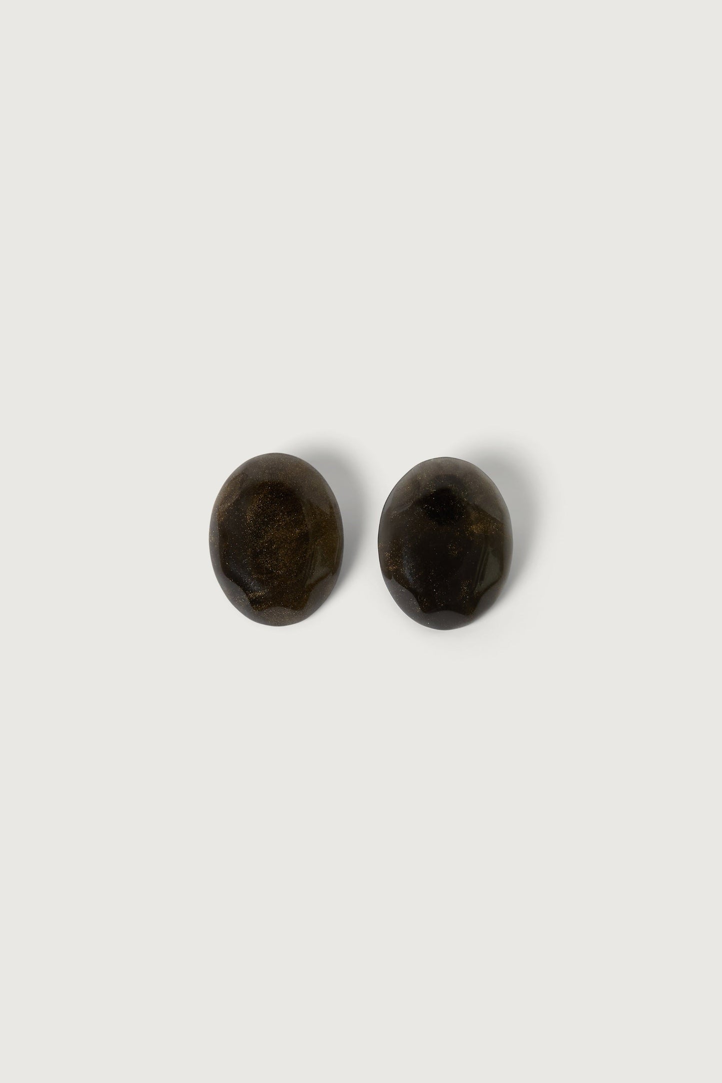 SPARKLE RESIN OVAL EARRINGS