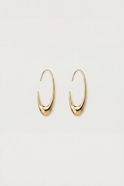OVAL HOOP EARRING