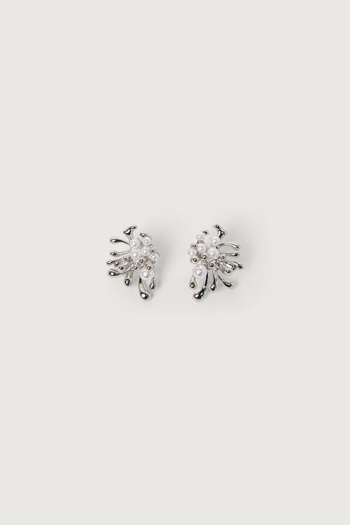 ORGANIC EARRINGS WITH PEARL DETAIL