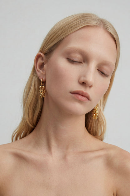 BERRY BEADED DROP EARRINGS