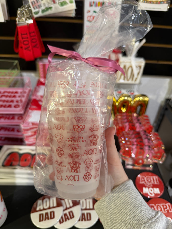 Alpha Omicron Pi All Over Frost Flex Cup Sleeve