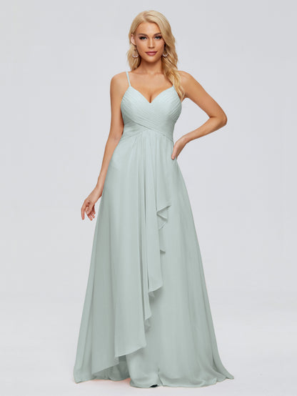 Isla Spaghetti Straps Chiffon Bridesmaid Dresses