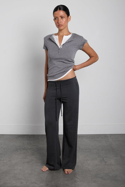 SLIM FIT HENLEY NECK T-SHIRT