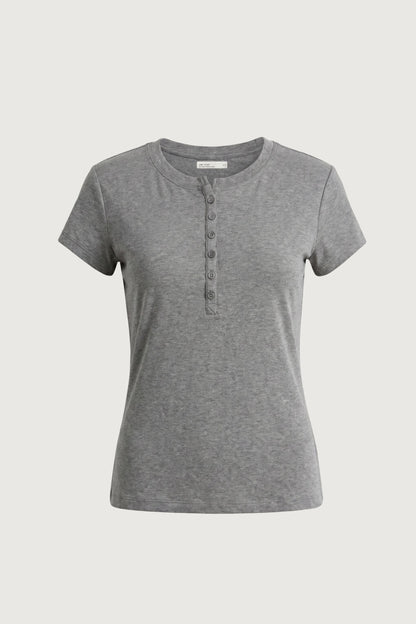 SLIM FIT HENLEY NECK T-SHIRT