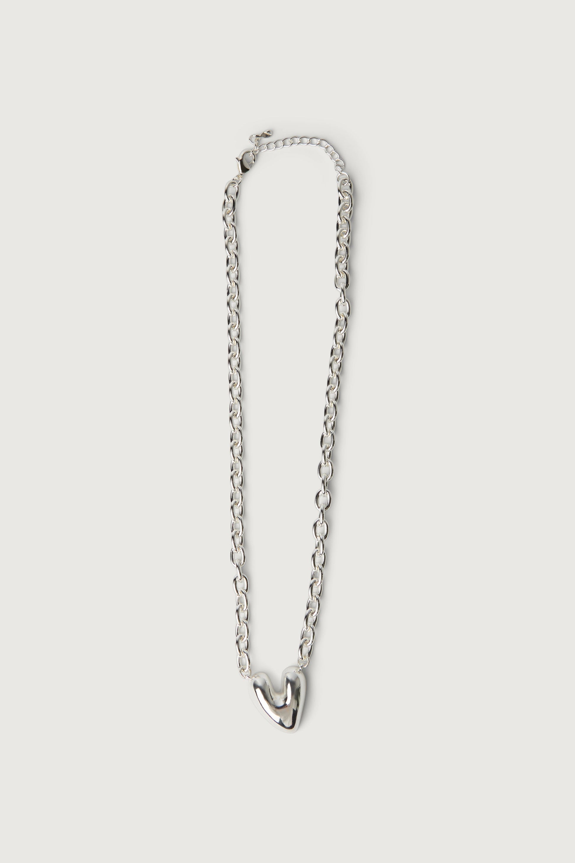 HEART STUD CHAIN LINK NECKLACE