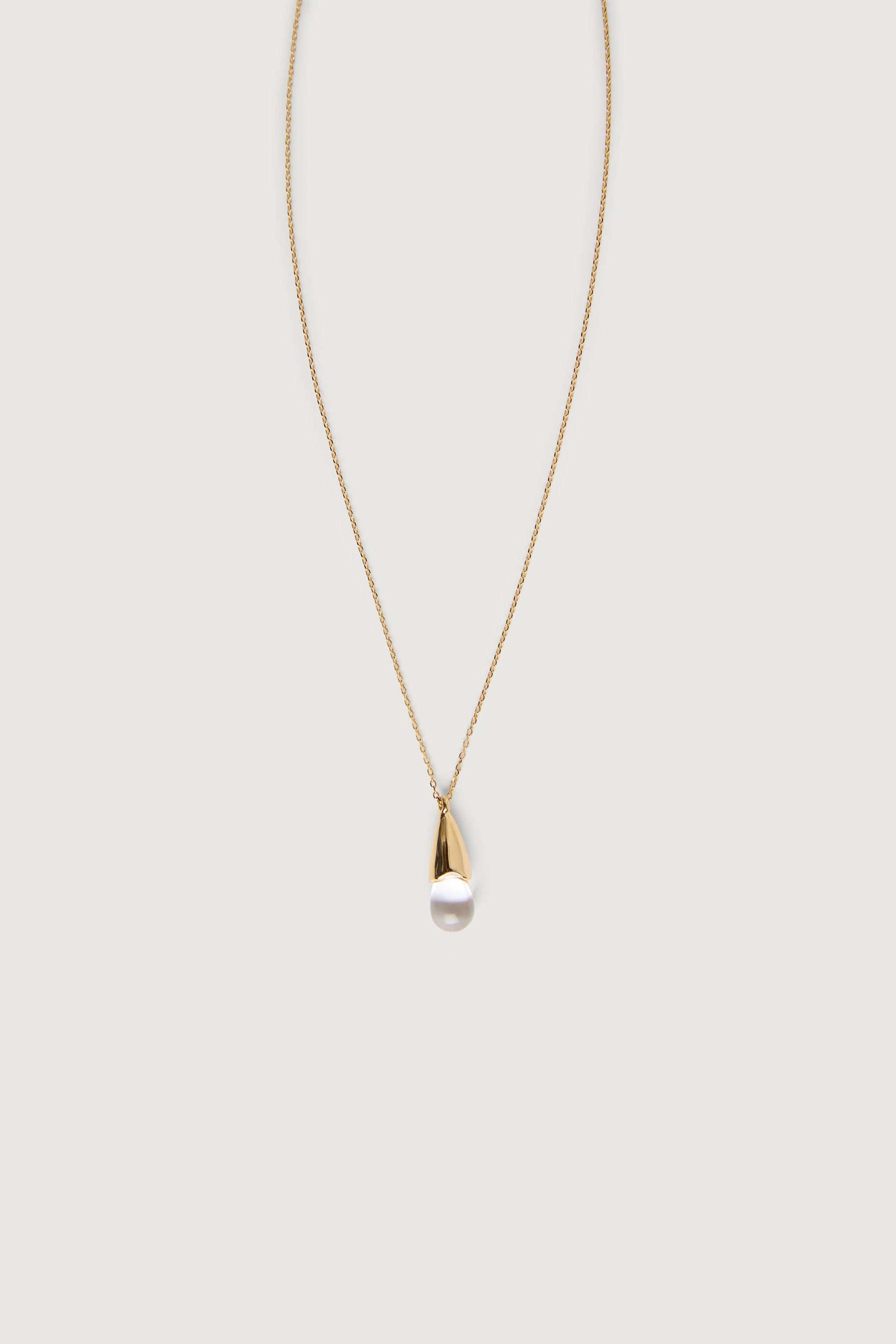 METALLIC DROP LONG NECKLACE