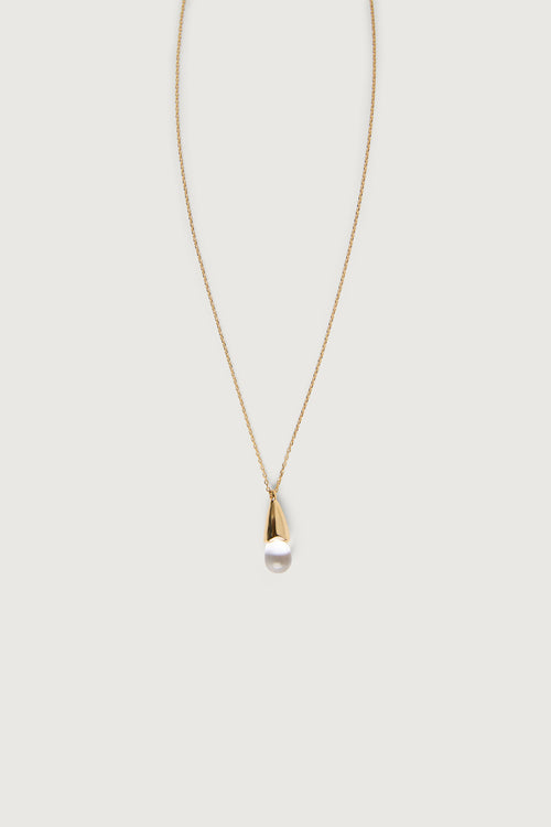 METALLIC DROP LONG NECKLACE