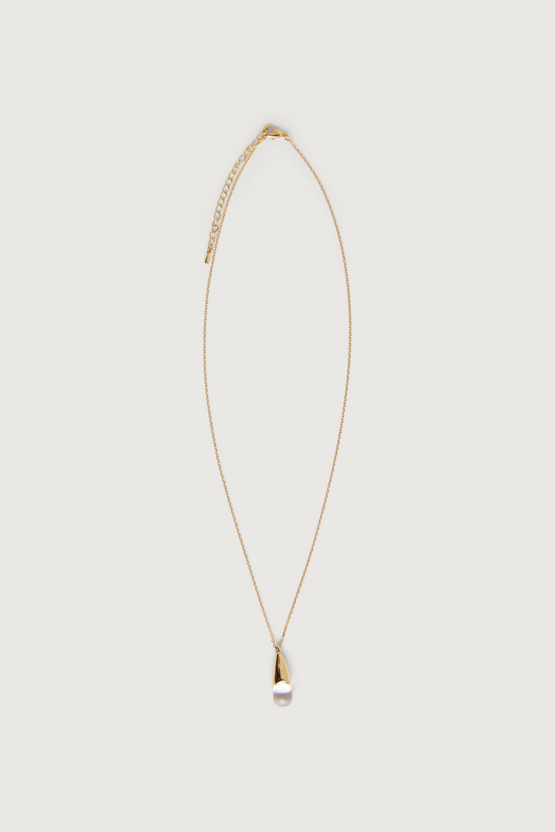 METALLIC DROP LONG NECKLACE