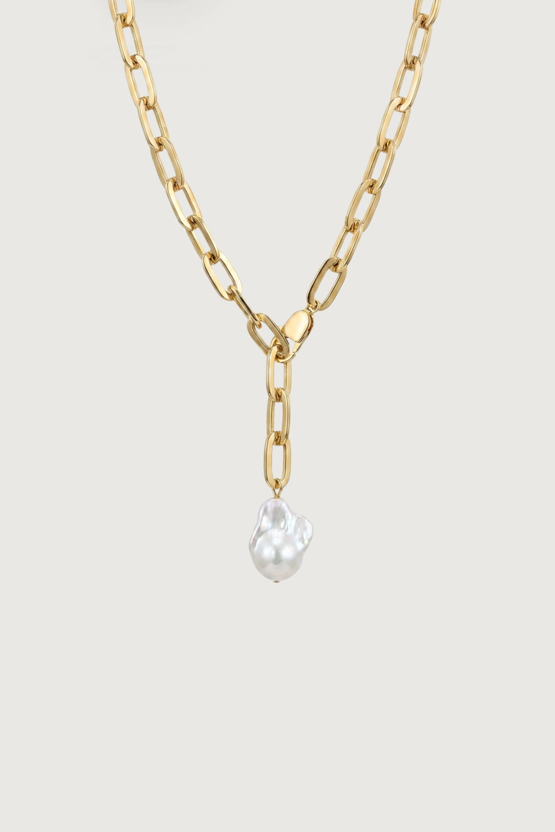 PEARL DROP CHAIN NECKLACE