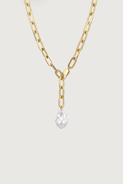 PEARL DROP CHAIN NECKLACE