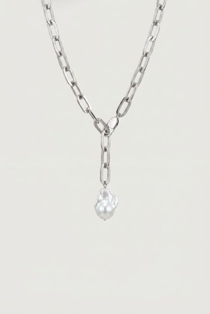 PEARL DROP CHAIN NECKLACE