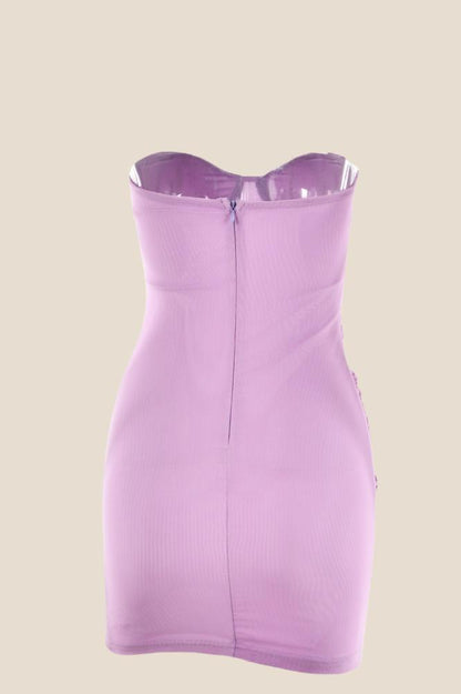 Sweetheart Blue Ruched Bodycon Short Dress