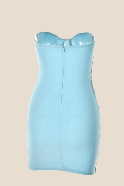 Sweetheart Purple Ruched Bodycon Short Dress