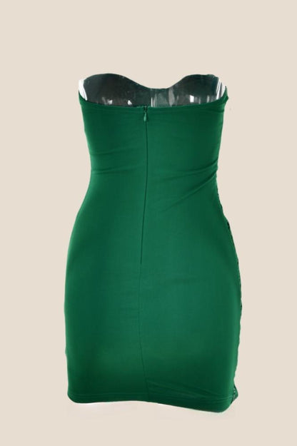 Sweetheart Blue Ruched Bodycon Short Dress