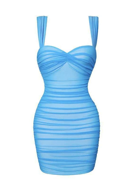 Pink Ruched Tight Dress