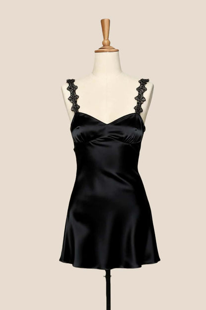 Pink Straps Satin Short Party Dress