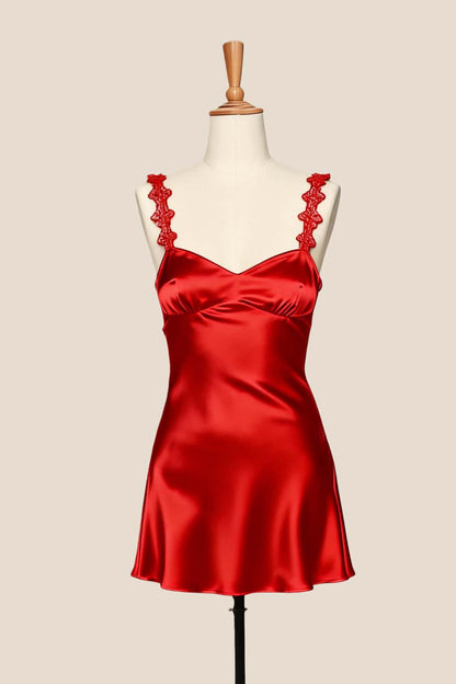 Pink Straps Satin Short Party Dress