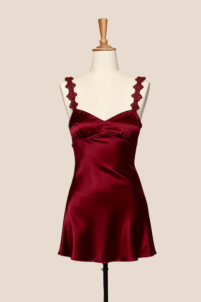 Pink Straps Satin Short Party Dress