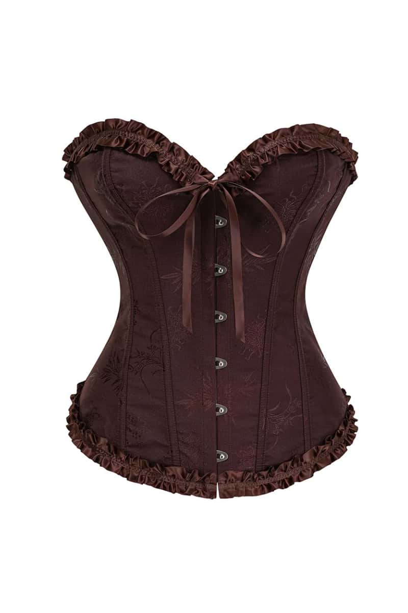 Sweetheart Pink Lace-Up Floral Corset