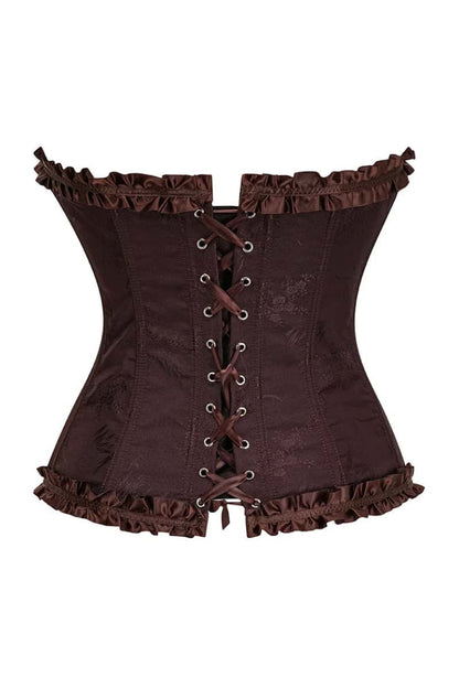 Sweetheart Lilac Lace-Up Floral Corset