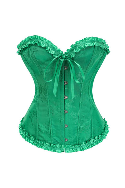 Sweetheart Lilac Lace-Up Floral Corset