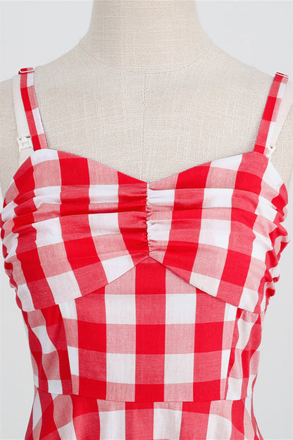 Straps Pink Plaid Barbie Dress