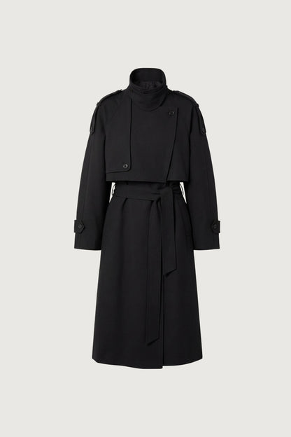BELTED FUNNEL TRENCH COAT