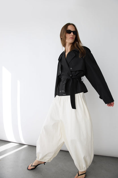 NEW SHORT BELTED TRENCH COAT