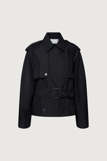NEW SHORT BELTED TRENCH COAT