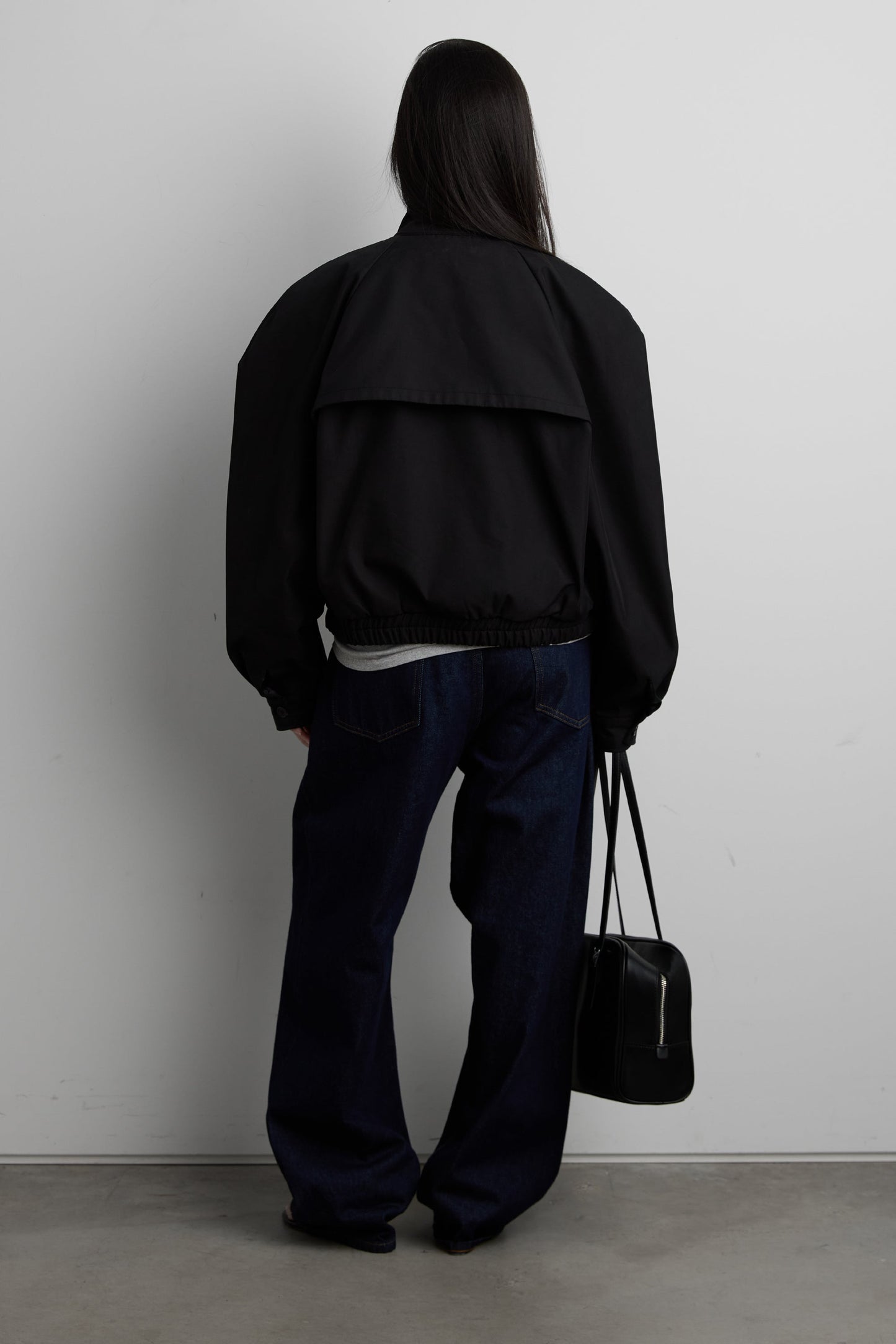 STRUCTURED FUNNEL NECK JACKET