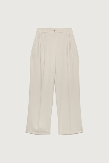 DOUBLE PLEATED WIDE LEG PANT