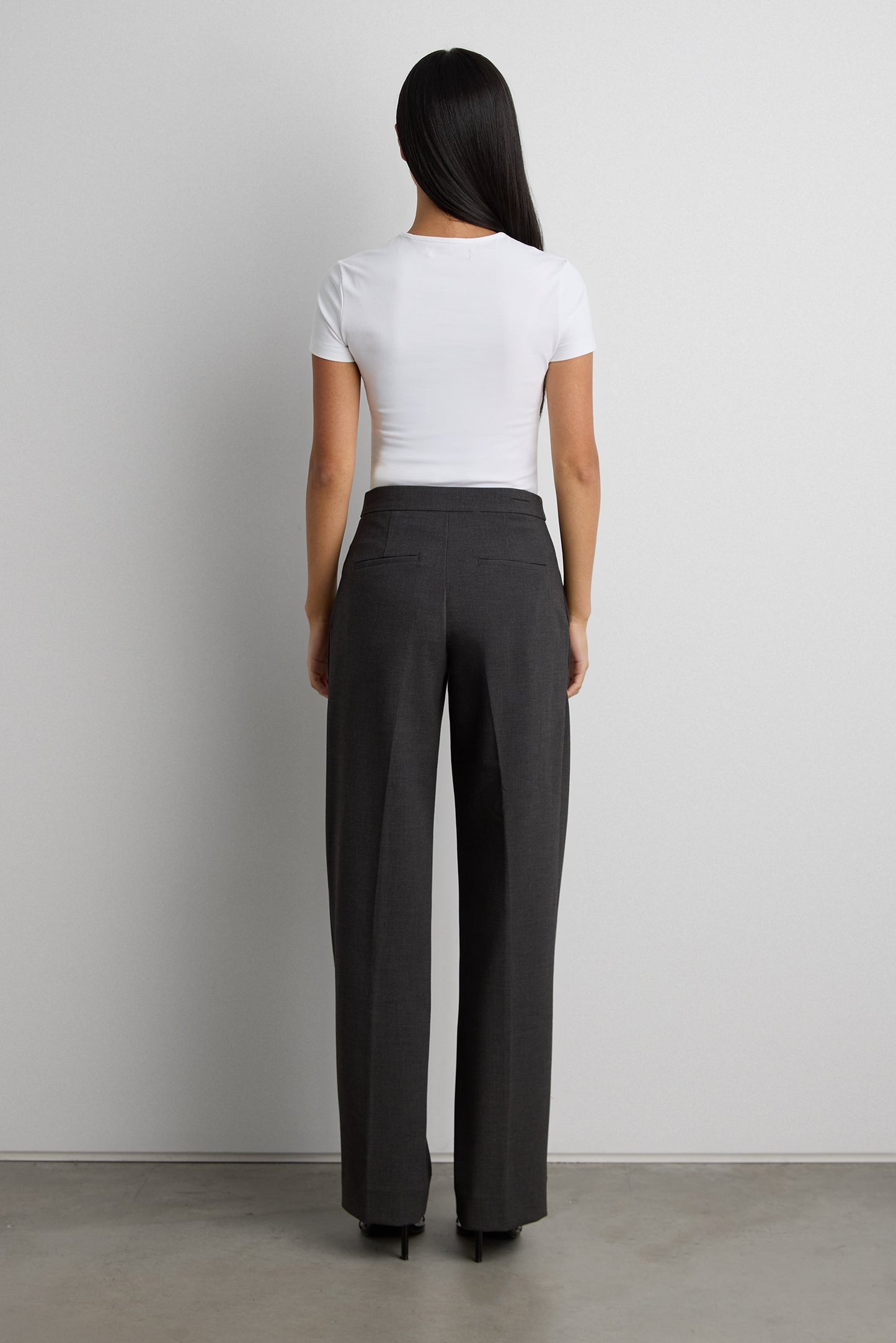 TAILORED HIGH-RISE STRAIGHT LEG PANT