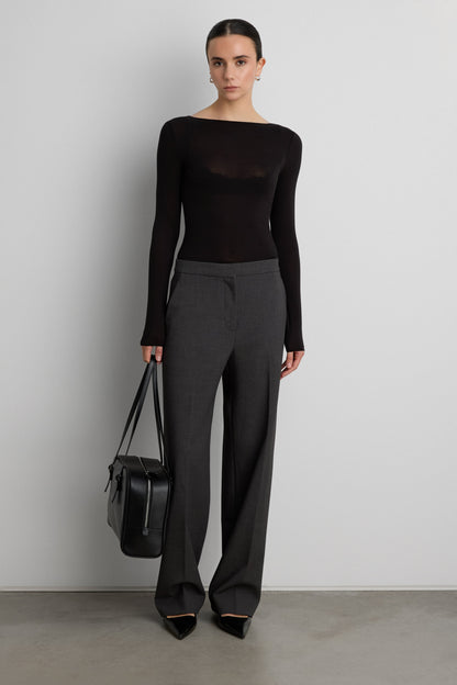 TAILORED HIGH-RISE STRAIGHT LEG PANT