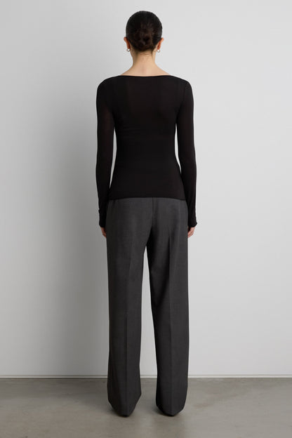 TAILORED HIGH-RISE STRAIGHT LEG PANT
