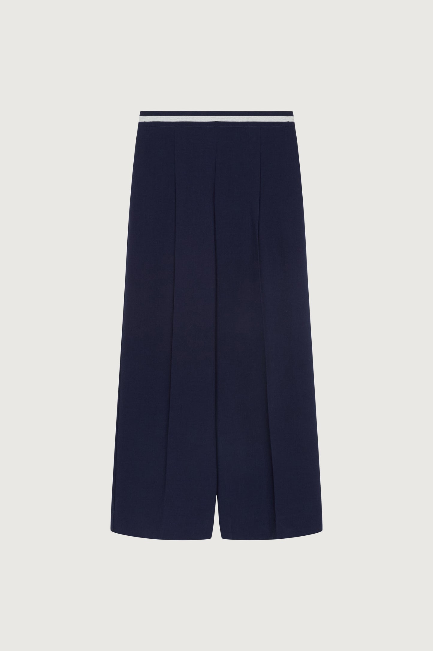 STRIPED ELASTICATED WAIST STRAIGHT LEG PANT