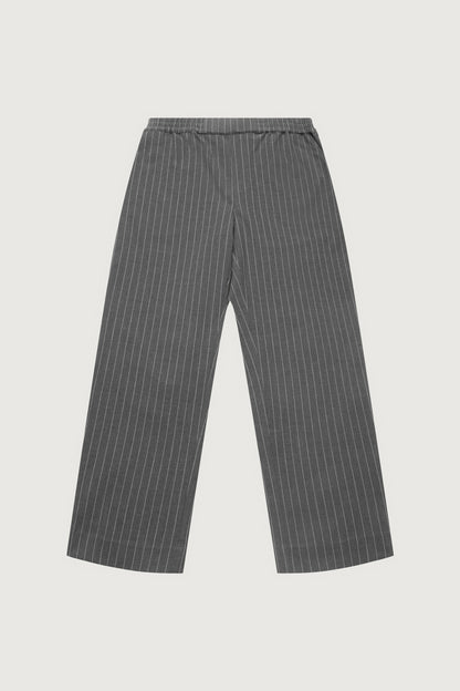 PINSTRIPE ELASTIC WAIST DRESS PANT