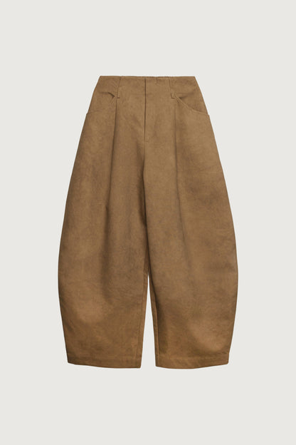 VOLUMINOUS BARREL LEG PANT