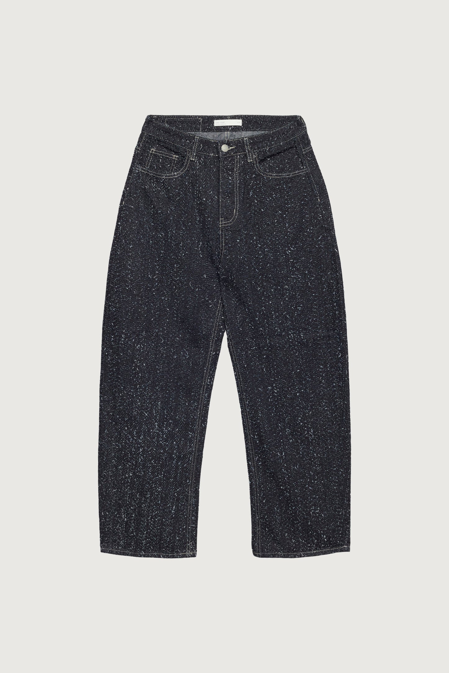 BOUCLE TEXTURED BARREL JEAN
