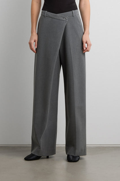 FRONT WRAP STRAIGHT LEG TROUSER